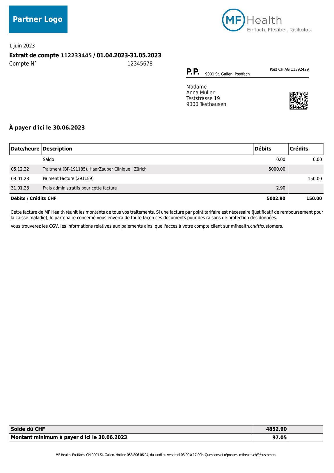 Invoice Front